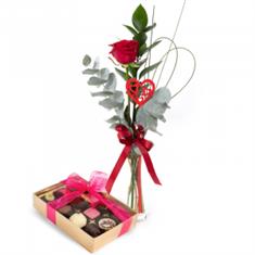 Red Rose and Chocolate Gift set