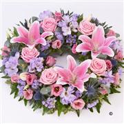 Extra Large Rose &amp; Lily Pink and Lilac Wreath
