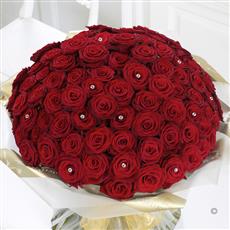 Ultimate 100 Rose Hand-tied