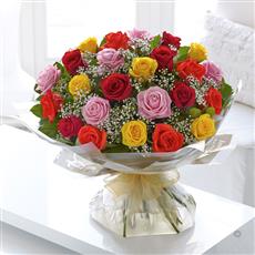 Extra Large Heavenly Mixed Rose Hand-tied