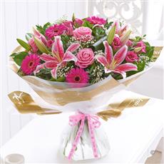 Large Thank You Pink Radiance Hand-tied