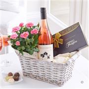 Luxury Rose Wine Gift Basket