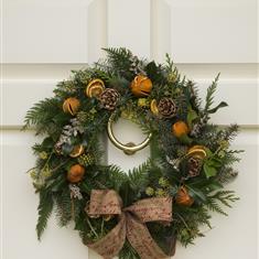 Orange Door Wreath