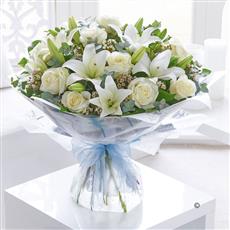Large Winter White Extravaganza Hand-tied